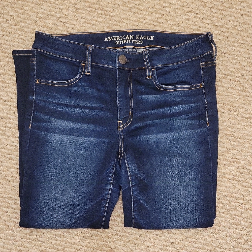 American Eagle Outfitters Blue Jeggings with Stretch
